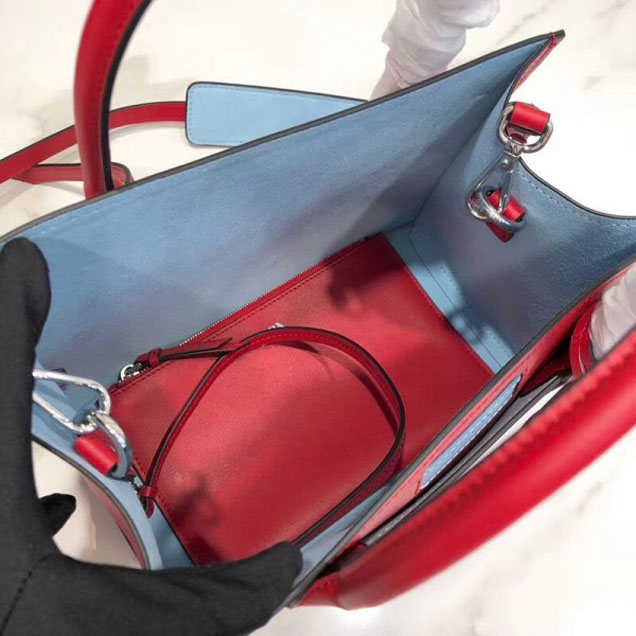 Prada Dual Calf Leather Bag 1BA178 Red 2018
