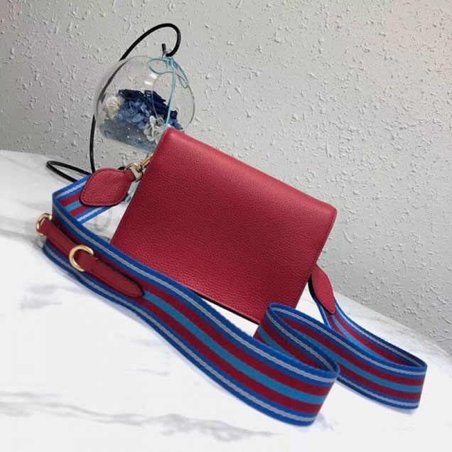 Prada Calf Leather Shoulder Bag 1BD102 Red 2018