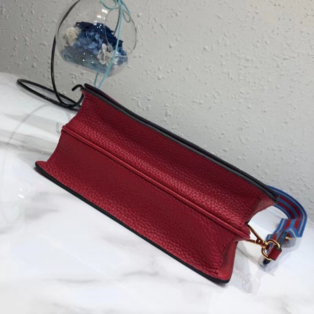 Prada Calf Leather Shoulder Bag 1BD102 Red 2018