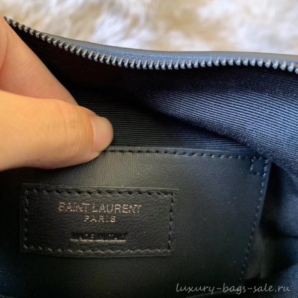Saint Laurent Monogram Heart Cross Body Bag in Smooth Leather 540694 Black 2018