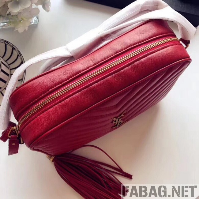 Saint Laurent Lou Camera Bag in Matelasse Leather Red 2018 (YSL3-8101133 )