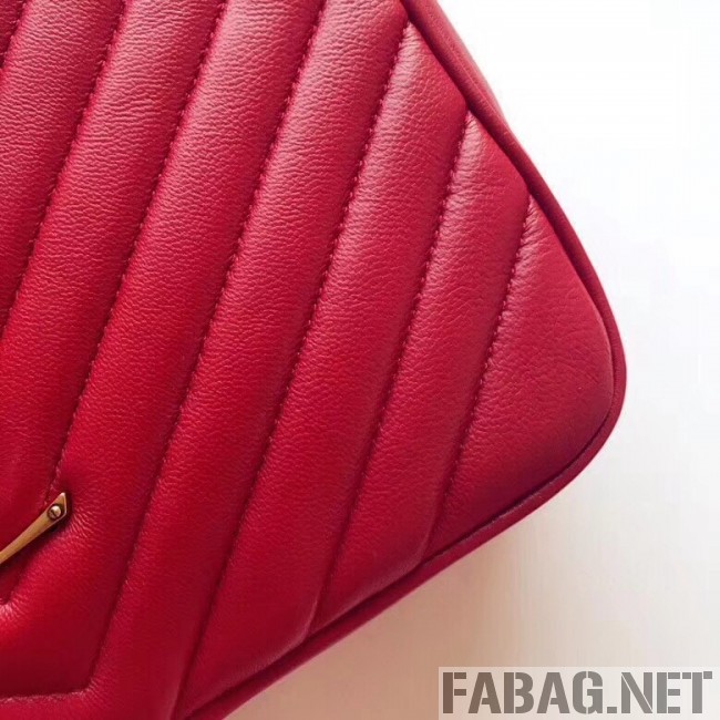 Saint Laurent Lou Camera Bag in Matelasse Leather Red 2018 (YSL3-8101133 )