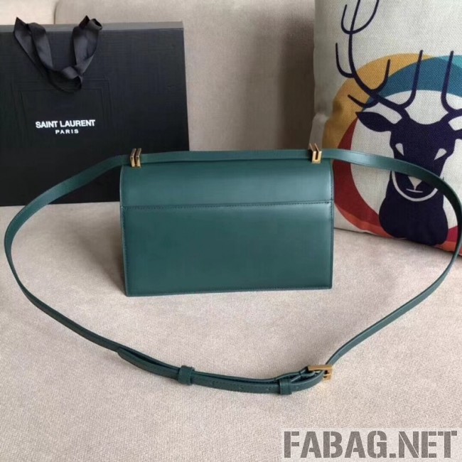 Saint Laurent Domino Medium in Smooth Leather 5387910 Green 2018 (A-8111308 )