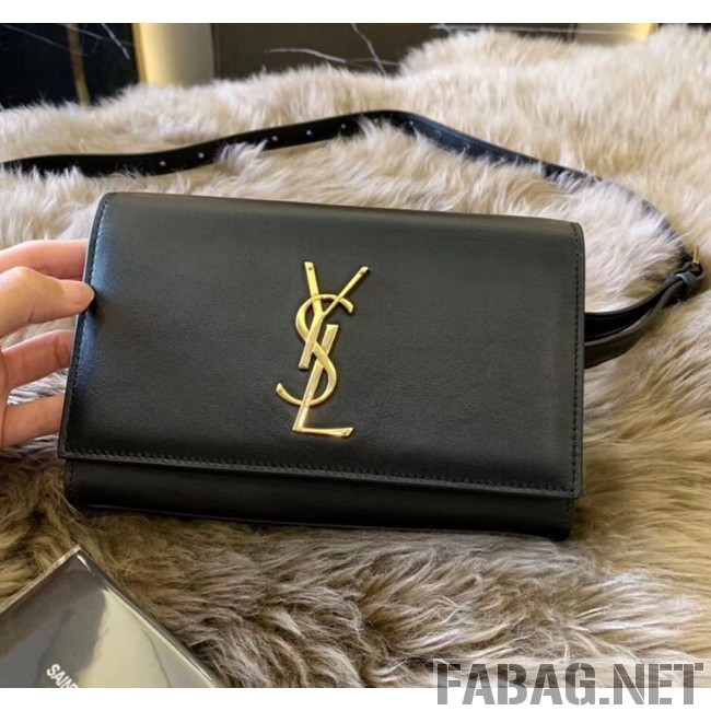 Saint Laurent Kate Belt Bag in Smooth Leather 534395 Black 2018 (JUND-9022301 )