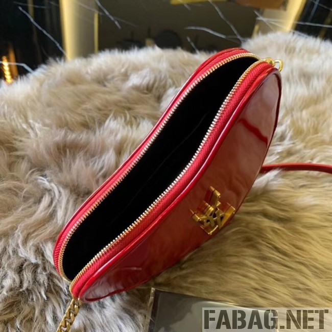 Saint Laurent Monogram Heart Cross Body Bag in Smooth Leather 540694 Red 2018 (JUND-9022307 )