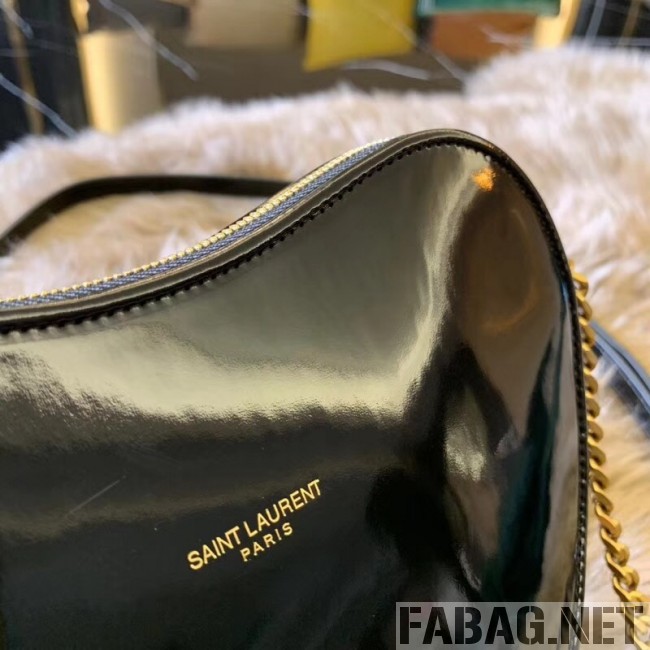 Saint Laurent Monogram Heart Cross Body Bag in Smooth Leather 540694 Black 2018 (JUND-9022308 )
