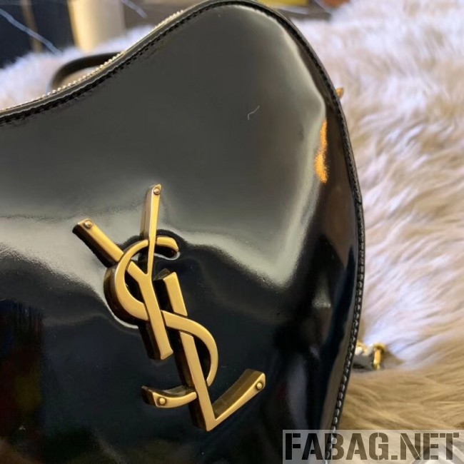 Saint Laurent Monogram Heart Cross Body Bag in Smooth Leather 540694 Black 2018 (JUND-9022308 )