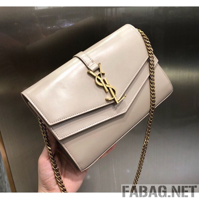 Saint Laurent Sulpice Chain Wallet in Smooth Leather 554763 Light Pink 2019 (YDP-9022831 )