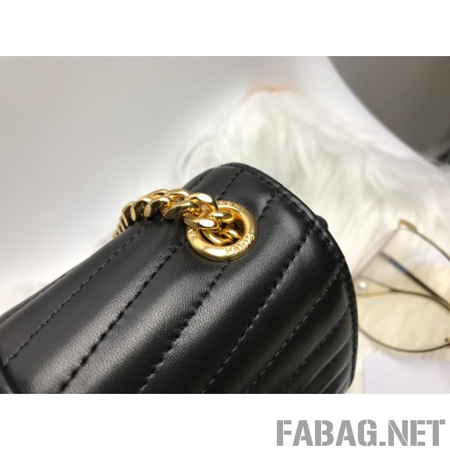 Saint Laurent Sulpice Small in Matelasse Lambskin 532662 Black 2019 (KTS-9030714 )