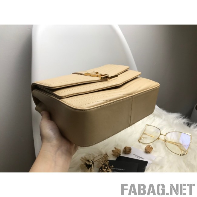 Saint Laurent Sulpice Medium in Matelasse Lambskin 532652 Beige 2019 (KTS-9030718 )