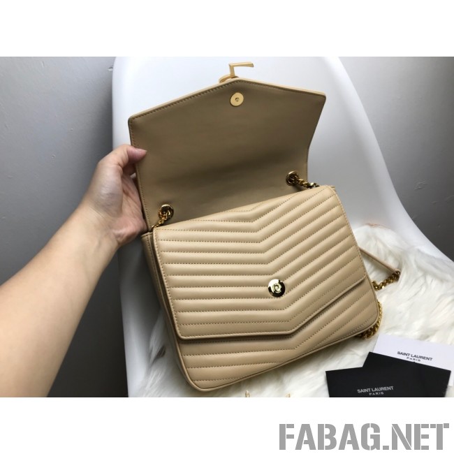 Saint Laurent Sulpice Medium in Matelasse Lambskin 532652 Beige 2019 (KTS-9030718 )