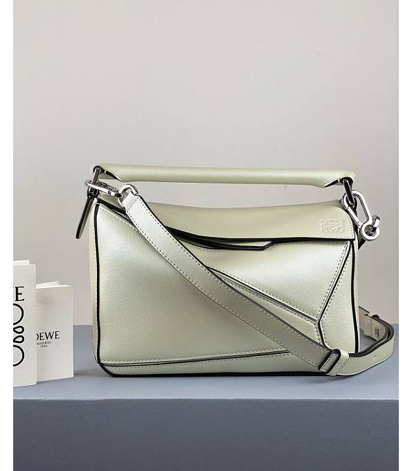 Loewe Fluorescent Green Original Calfskin Leather Small Puzzle Bag
