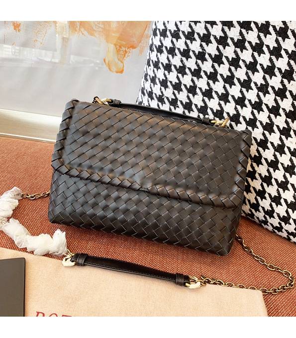 Bottega Veneta Black Original Weave Napa Leather Small Olimpia Shoulder Bag