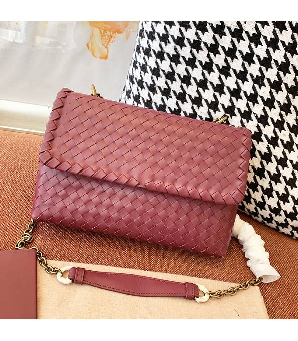 Bottega Veneta Jujube Original Weave Napa Leather Small Olimpia Shoulder Bag