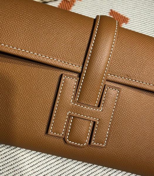 Hermes Jige Elan 29 Brown Imported Epsom Calfskin Clutch
