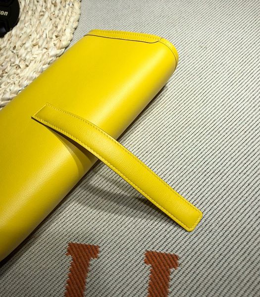 Hermes Jige Elan 29 Lemon Yellow/Pink Imported Swift Calfskin Clutch
