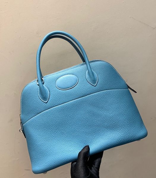 Hermes Bolide 1923 30cm Bag Denim Blue Imported Togo Leather