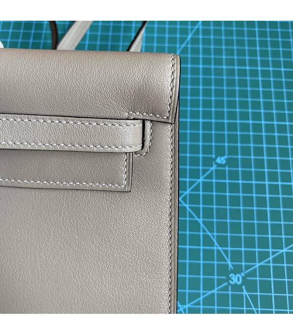 Hermes Kelly 22cm DanSe Grey Original Swift Leather Golden Metal Handbag