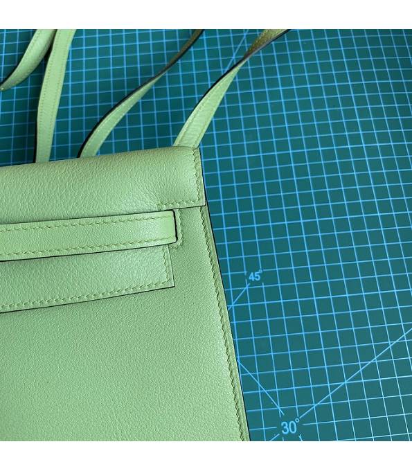 Hermes Kelly 22cm DanSe Apple Green Original Swift Leather Golden Metal Handbag