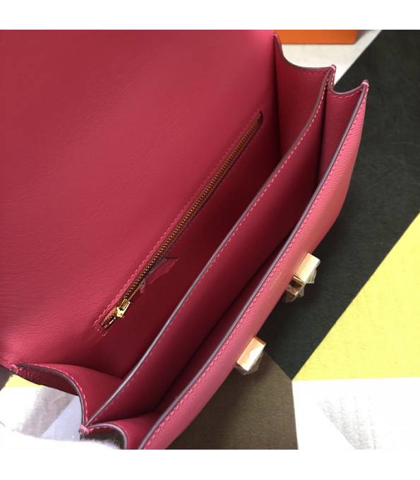 Hermes Constance 18cm Mini Bag Lipstick Pink Original Palm Veins Leather Golden Metal