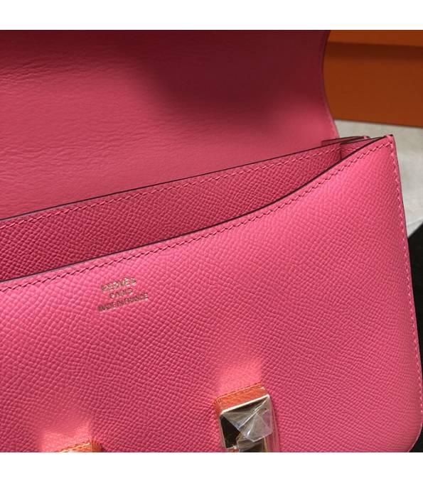 Hermes Constance 18cm Mini Bag Lipstick Pink Original Palm Veins Leather Golden Metal