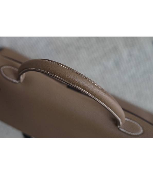 Hermes Kelly 42cm Bag Elephant Grey Original Swift Leather Silver Metal