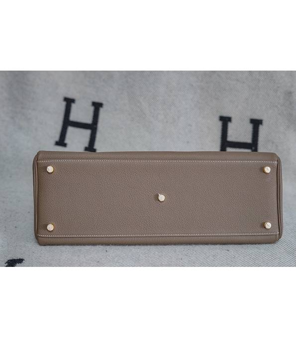Hermes Kelly 42cm Bag Elephant Grey Original Swift Leather Golden Metal
