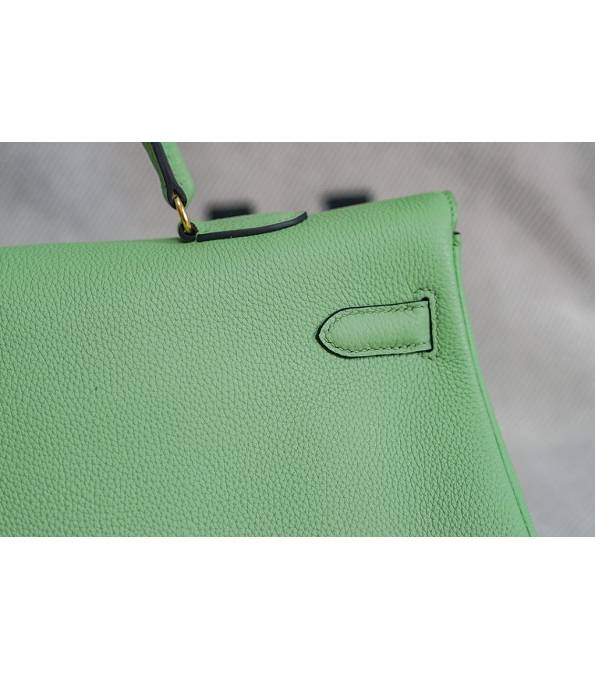 Hermes Kelly 42cm Bag Apple Green Original Swift Leather Golden Metal