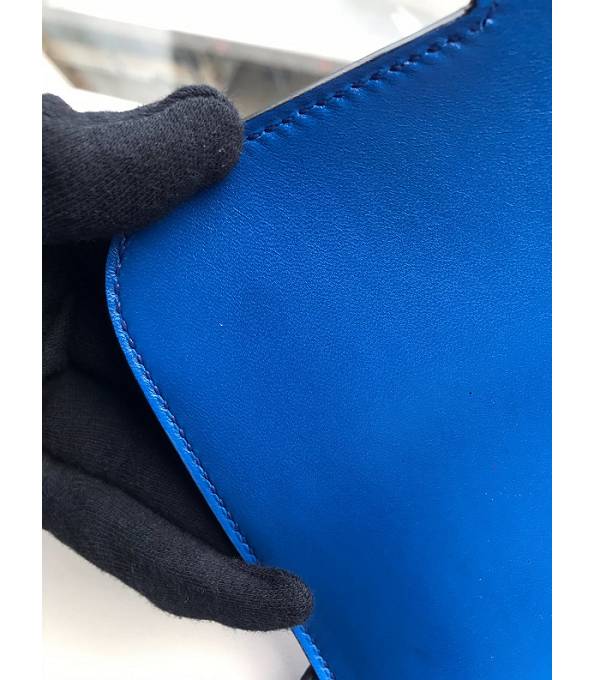 Hermes Constance 18cm Mini Bag Hydra Blue Real Ostrich Leather Golden Metal
