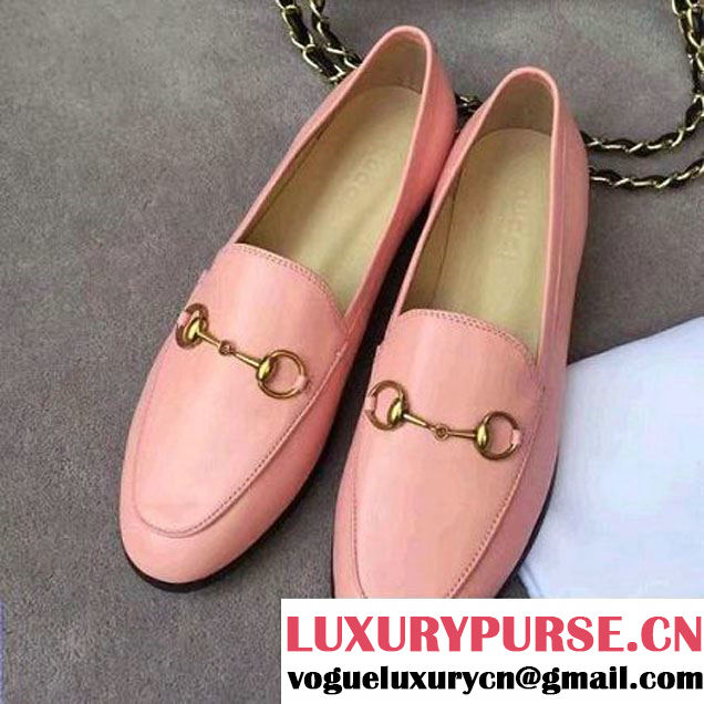 Gucci Jordaan Leather Loafer 404069 Pink 2017 (SML-7021630 )