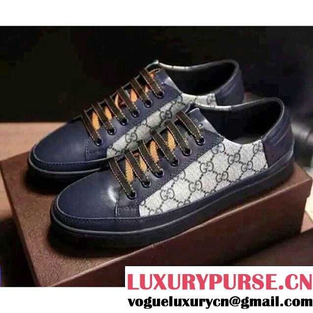 Gucci Calfskin Leather And GG Fabric Shoes For Men 2016 (DH-010836 )