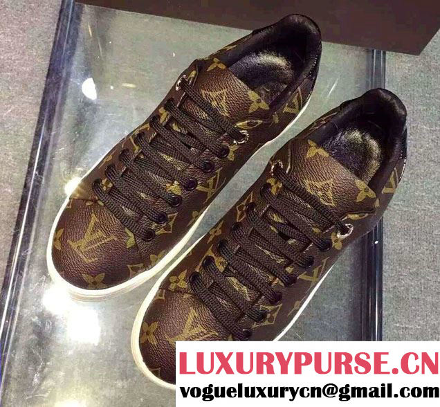 Louis Vuitton Frontrow Monogram Canvas Sneakers Black 2016