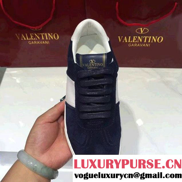 Valentino Garavani Suede Flycrew Sneaker For Men/Women Black 2017 (1A022-7102010 )