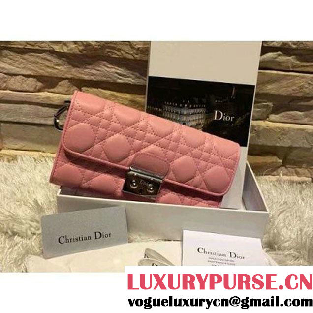 Dior Miss Dior Rendez-Vous Wallet In Pink Lambskin 2015 (2A193-090922 )