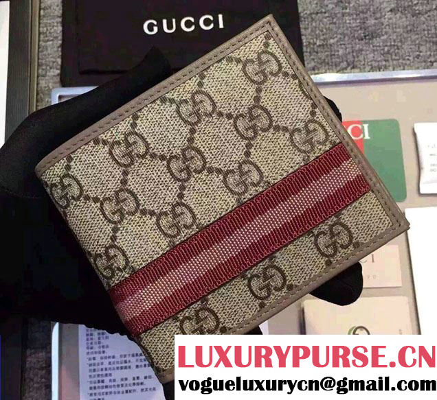 Gucci GG Supreme Canvas Web Wallet 138042 01